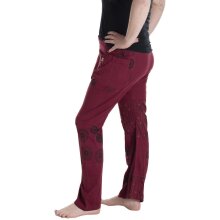 Vishes Haremshose Jersey Baumwolle dunkelrot 44