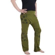 Vishes Haremshose Jersey Baumwolle olive 40