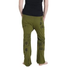 Vishes Haremshose Jersey Baumwolle olive 40