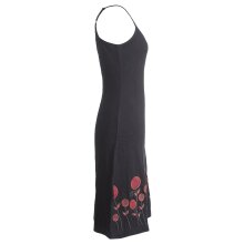 Vishes Besticktes Rosen Baumwoll-Kleid mit verstellbaren Trägern schwarz 36