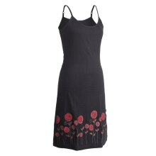 Vishes Besticktes Rosen Baumwoll-Kleid mit verstellbaren Trägern schwarz 38