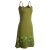 Vishes Besticktes Rosen Baumwoll-Kleid mit verstellbaren Trägern olive 38