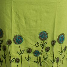 Vishes Besticktes Rosen Baumwoll-Kleid mit verstellbaren Trägern hellgrün 44