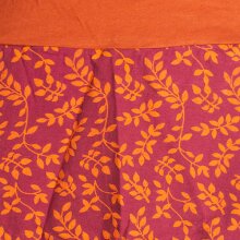 Vishes kurzer Damen Baumwoll-Rock - mit Blättern in Floralem Muster bedruckt dunkelrot 42