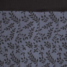 Vishes kurzer Damen Baumwoll-Rock - mit Blättern in Floralem Muster bedruckt grau 46