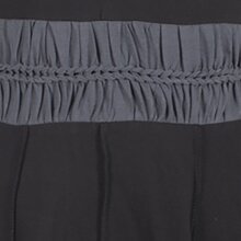 Vishes Zweifarbiges Patchwork Trägerkleid aus Bio-Baumwolle mit Zipfeln schwarz 48