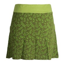 Vishes kurzer Damen Baumwoll-Rock - mit Blättern in Floralem Muster bedruckt olive 38
