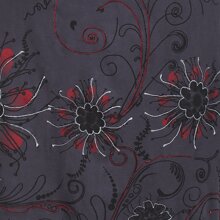 Vishes Bedrucktes Damen Blumen Kleid mit Schalkragen und Schnüren grau 46