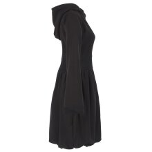 Vishes Warmes Ballonkleid aus recyceltem Fleece mit Kapuze  schwarz 50