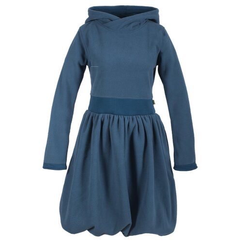 Vishes Warmes Ballonkleid aus recyceltem Fleece mit Kapuze  türkis 36