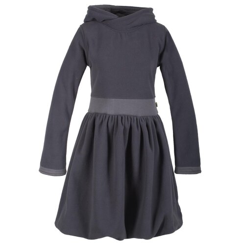 Vishes Warmes Ballonkleid aus recyceltem Fleece mit Kapuze  grau 46