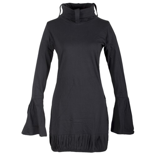 Vishes Langarm Damen Tunika Biobaumwolle schwarz 40-42