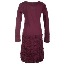 Vishes Langarm Damen Eco Kleid Gerafft Einfarbig...