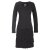 Vishes Langarm Damen Eco Kleid Gerafft Einfarbig zertifizierte Biobaumwolle schwarz 38
