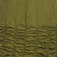 Vishes Langarm Damen Eco Kleid Gerafft Einfarbig zertifizierte Biobaumwolle olive 38