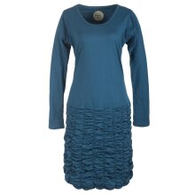 Vishes Langarm Damen Eco Kleid Gerafft Einfarbig...