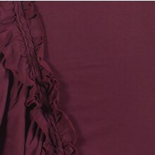 Vishes Asymmetrisches Volant Langarmkleid aus Biobaumwolle mit Rüschen dunkelrot 42-44