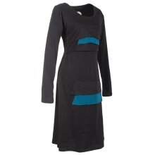 Vishes Knielanges Langarm Damen Stillkleid aus Biobaumwolle schwarz 40