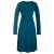 Vishes Knielanges Langarm Damen Stillkleid aus Biobaumwolle türkis 36