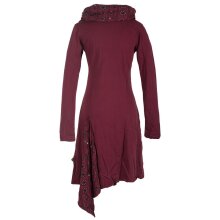Vishes - Asymmetrisches Langarm Zipfelkleid aus Baumwolle...