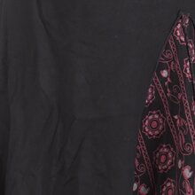 Vishes - Asymmetrisches Langarm Zipfelkleid aus Baumwolle mit Schalkragen schwarz 38-40