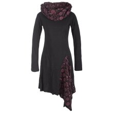 Vishes - Asymmetrisches Langarm Zipfelkleid aus Baumwolle...