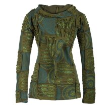 Vishes Kurze Leichte Damen Patchworkjacke aus Baumwolle...