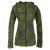 Vishes Kurze Leichte Damen Patchworkjacke aus Baumwolle mit Zipfelkapuze und Cutwork olive 38-40