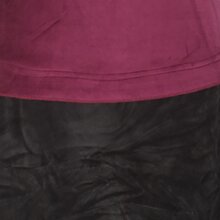 Vishes zweifarbiges Damen Langarm Zipfelkleid aus Samt mit Zipfelkapuze dunkelrot 44