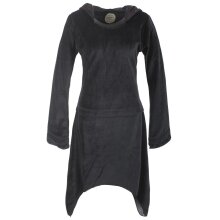 Vishes zweifarbiges Damen Langarm Zipfelkleid aus Samt...