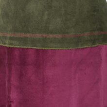 Vishes zweifarbiges Damen Langarm Zipfelkleid aus Samt mit Zipfelkapuze olive 44