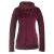 Vishes Damen Rollkragen Samtpullover Sweater aus Baumwolle bedruckt dunkelrot 34