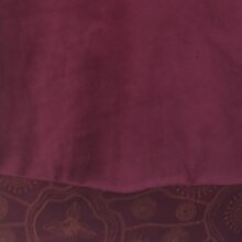 Vishes Damen Rollkragen Samtpullover Sweater aus Baumwolle bedruckt dunkelrot 38