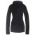 Vishes Damen Rollkragen Samtpullover Sweater aus Baumwolle bedruckt schwarz 32