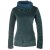 Vishes Damen Rollkragen Samtpullover Sweater aus Baumwolle bedruckt türkis 36