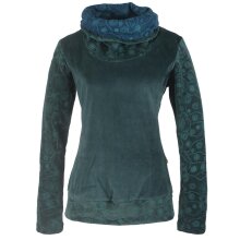 Vishes Damen Rollkragen Samtpullover Sweater aus...