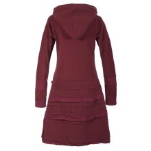 Vishes Langer Damen Patchwork Eco Recycling Fleecemantel...