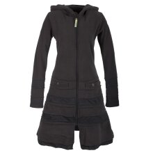 Vishes Langer Damen Patchwork Eco Recycling Fleecemantel...