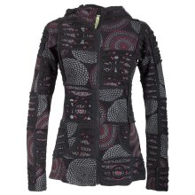 Vishes Kurze Leichte Damen Patchworkjacke aus Baumwolle...