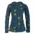 Vishes - Bestickte Damen Blumen Patchworkjacke Hoodie aus Baumwolle mit Zipfelkapuze türkis 34