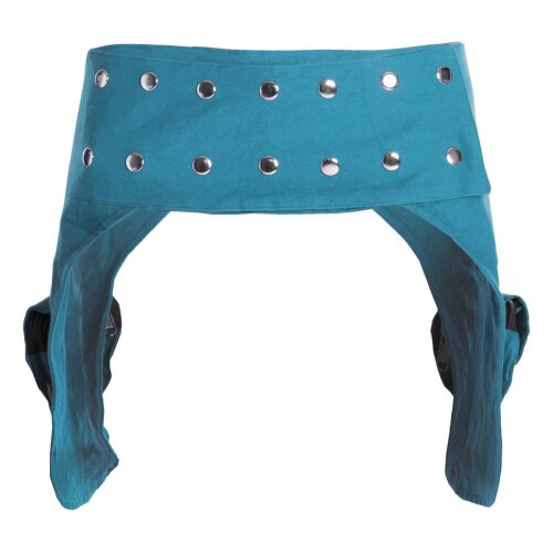 Vishes Doppel Holster Hüfttasche Bauchtasche Holster Sidebag Gürteltasche Festivaltasche Hippie Goa türkis