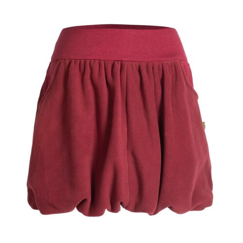 Vishes Damen kurzer einfarbiger extra warmer Ballonrock Herbstrock Winterrock Fleecerock dunkelrot 44