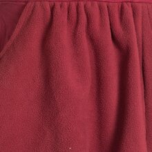 Vishes Damen kurzer einfarbiger extra warmer Ballonrock Herbstrock Winterrock Fleecerock dunkelrot 44