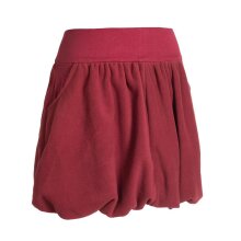 Vishes Damen kurzer einfarbiger extra warmer Ballonrock Herbstrock Winterrock Fleecerock dunkelrot 44