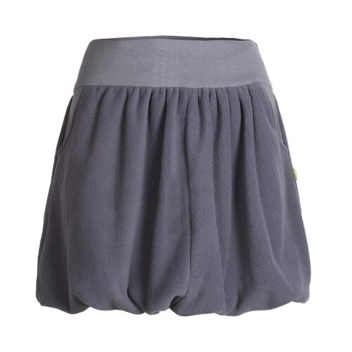 Vishes Damen kurzer einfarbiger extra warmer Ballonrock Herbstrock Winterrock Fleecerock grau 40