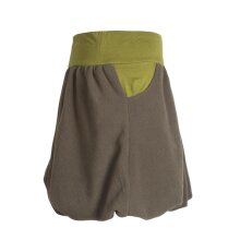 Vishes Damen kurzer einfarbiger extra warmer Ballonrock Herbstrock Winterrock Fleecerock olive 42