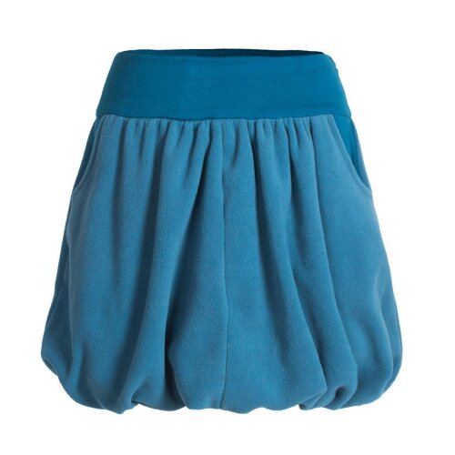 Vishes Damen kurzer einfarbiger extra warmer Ballonrock Herbstrock Winterrock Fleecerock türkis 42