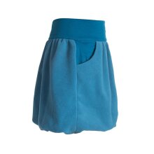 Vishes Damen kurzer einfarbiger extra warmer Ballonrock Herbstrock Winterrock Fleecerock türkis 42