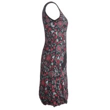 Vishes Ärmelloses mit Blumen Bedrucktes Ballonkleid mit Taschen schwarz 34-36