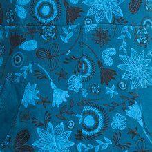 Vishes Ärmelloses mit Blumen Bedrucktes Ballonkleid mit Taschen türkis 42